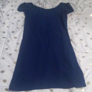 Royal blue cap sleeve dress